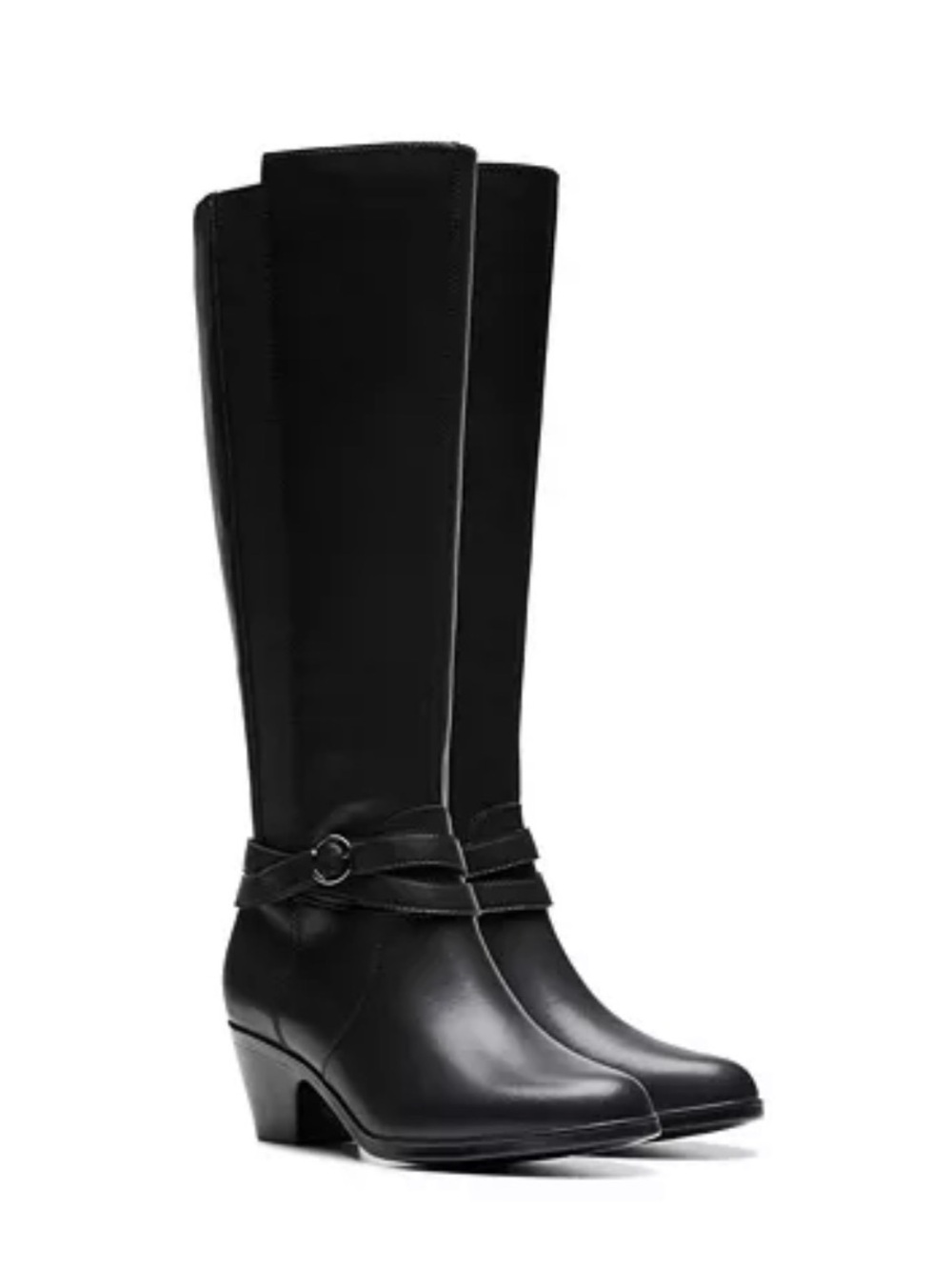 Clarks Black Over-the-Knee Riding Boots